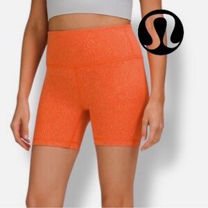 Lululemon Wunder Train High-Rise Short Crunch Warm Coral Size 4
